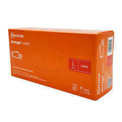 Rękawiczki lateksowe L Mercator Dermagel Coated 100szt