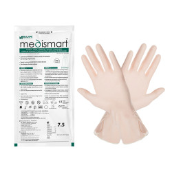 Rękawiczki chirurgiczne sterylne 7.5 lateksowe pudrowane Medismart 1 para