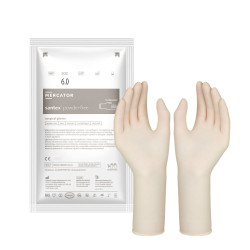 Rękawiczki chirurgiczne lateksowe sterylne 6.0 bezpudrowe Mercator Santex Powder-Free 50 par