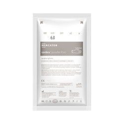 Rękawiczki chirurgiczne lateksowe sterylne 6.0 bezpudrowe Mercator Santex Powder-Free 50 par