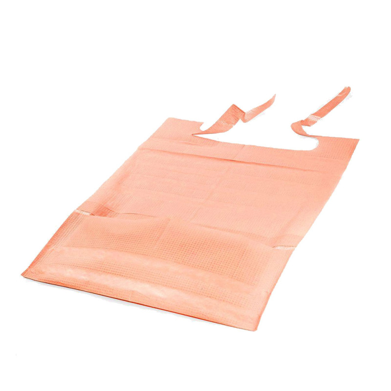 Śliniak dentystyczny z kieszonką 39cm x 48cm morelowy podfoliowany 54g DentixPro 50szt