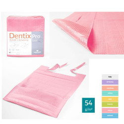 Śliniak dentystyczny z kieszonką 39cm x 48cm różowy podfoliowany 54g DentixPro 50szt