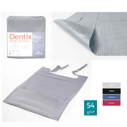 Śliniak dentystyczny z kieszonką 39cm x 48cm szary podfoliowany 54g DentixPro 50szt