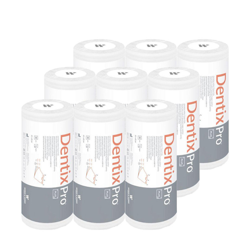 Śliniak dentystyczny na rolce 50cm x 65cm biały podfoliowany 54g DentixPro 270szt