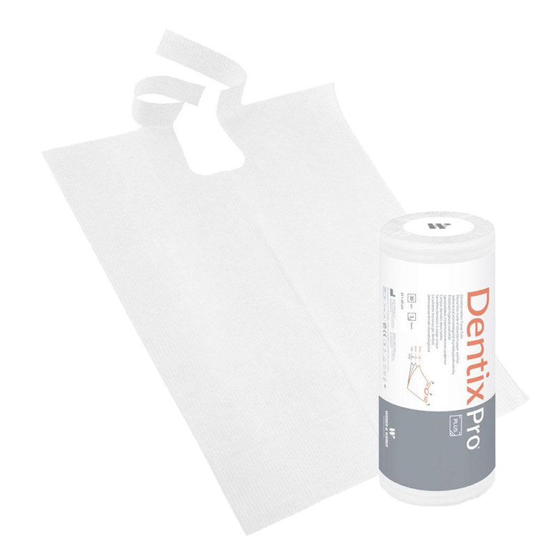 Śliniak dentystyczny na rolce 50cm x 65cm biały podfoliowany 54g DentixPro 270szt