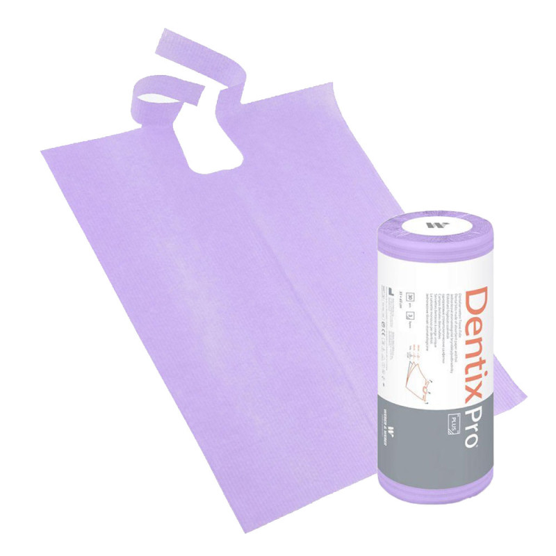 Śliniak dentystyczny na rolce 50cm x 65cm fioletowy podfoliowany 54g DentixPro 270szt