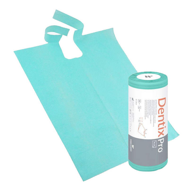 Śliniak dentystyczny na rolce 50cm x 65cm zielony podfoliowany 54g DentixPro 270szt