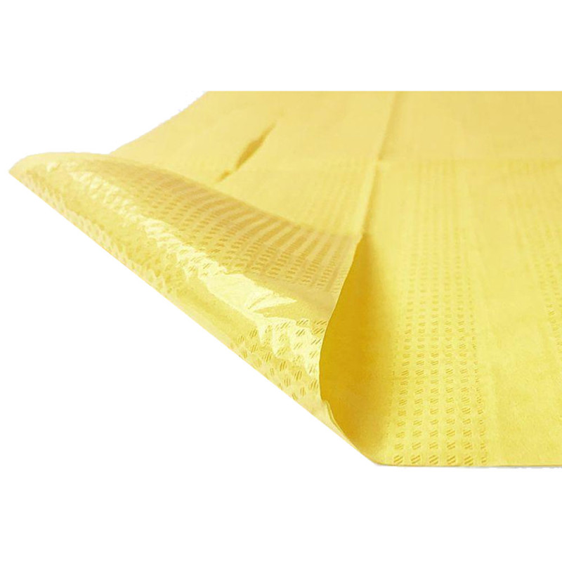 Śliniak dentystyczny z kieszonką 39cm x 48cm żółty podfoliowany 54g DentixPro 400szt