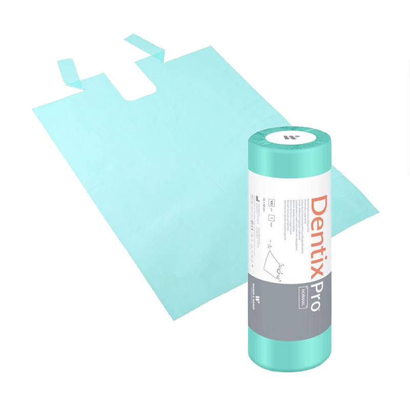 Śliniak dentystyczny na rolce 56cm x 80cm zielony podfoliowany 25g MedixPro 600szt