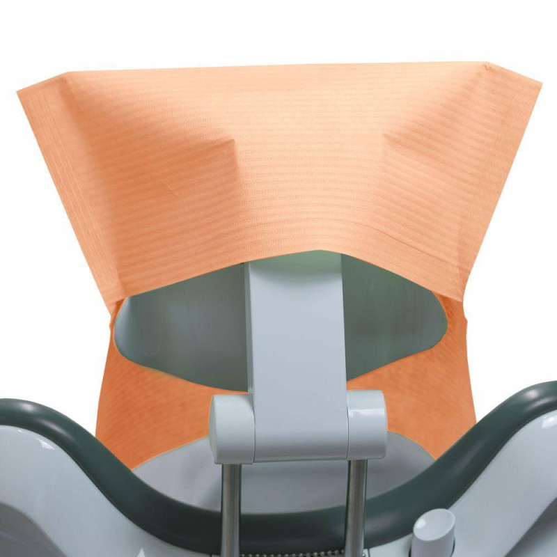 Pokrowiec na zagłówek stomatologiczny 32cm x 28cm morelowy podfoliowany 54g DentixPro 50szt