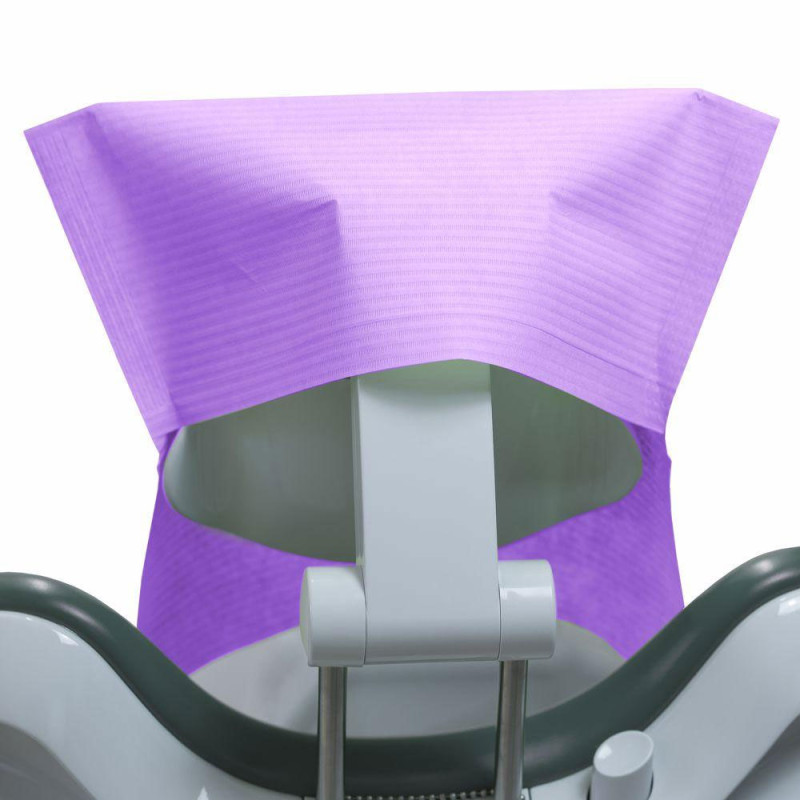 Pokrowiec na zagłówek stomatologiczny 32cm x 28cm fioletowy podfoliowany 54g DentixPro 50szt