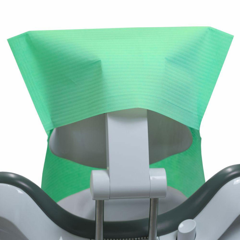 Pokrowiec na zagłówek stomatologiczny 32cm x 28cm zielony podfoliowany 54g DentixPro 50szt