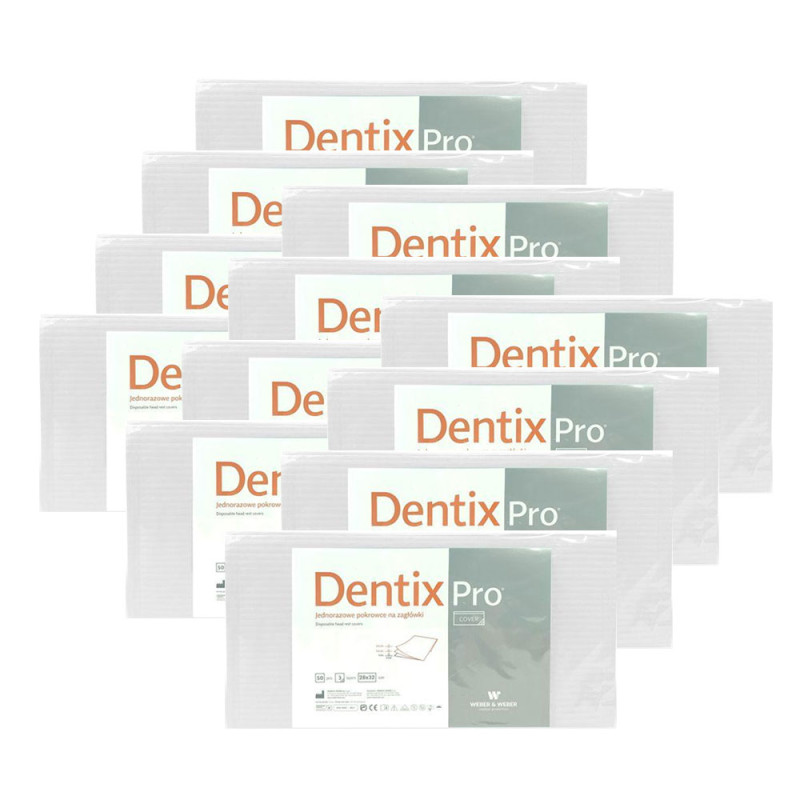 Pokrowiec na zagłówek stomatologiczny 32cm x 28cm biały podfoliowany 54g DentixPro 600szt