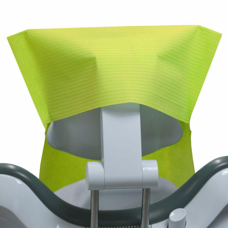 Pokrowiec na zagłówek stomatologiczny 32cm x 28cm limonkowy podfoliowany 54g DentixPro 600szt