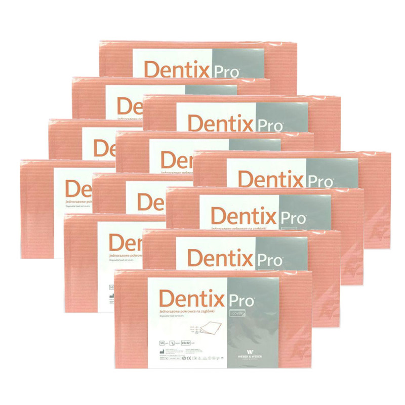 Pokrowiec na zagłówek stomatologiczny 32cm x 28cm morelowy podfoliowany 54g DentixPro 600szt