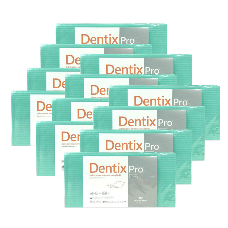 Pokrowiec na zagłówek stomatologiczny 32cm x 28cm zielony podfoliowany 54g DentixPro 600szt