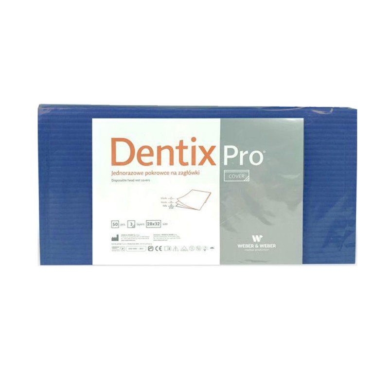 Pokrowiec na zagłówek stomatologiczny 32cm x 28cm granatowy podfoliowany 54g DentixPro 600szt