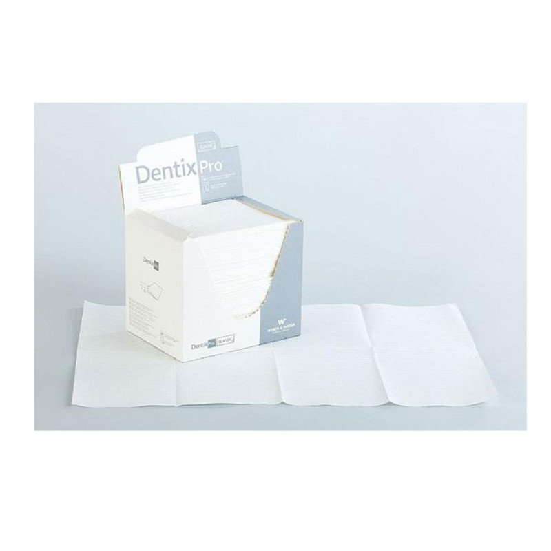 Serweta dentystyczna 33cm x 48cm biała podfoliowana 54g DentixPro 480szt