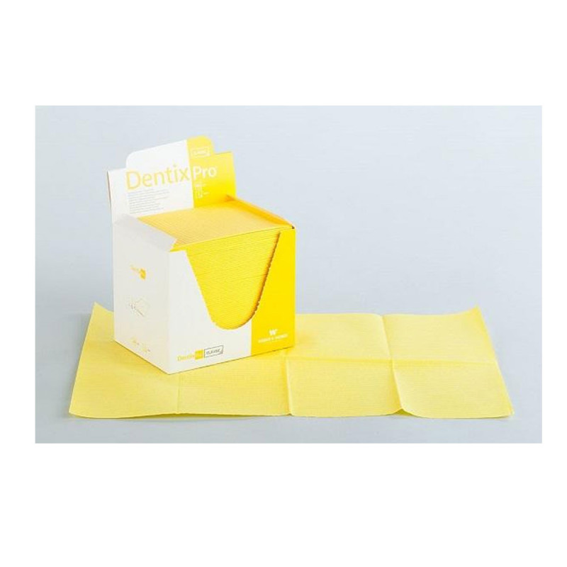 Serweta dentystyczna 33cm x 48cm żółta podfoliowana 54g DentixPro 480szt