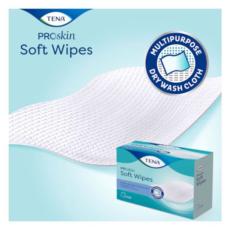 Chusteczki do mycia ciała Tena ProSkin Soft Wipe 135szt x 8op