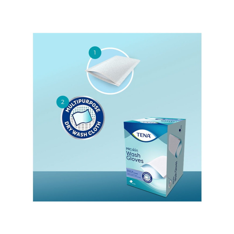 Myjki jednorazowe do mycia chorych Tena Wash Glove 175 sztuk