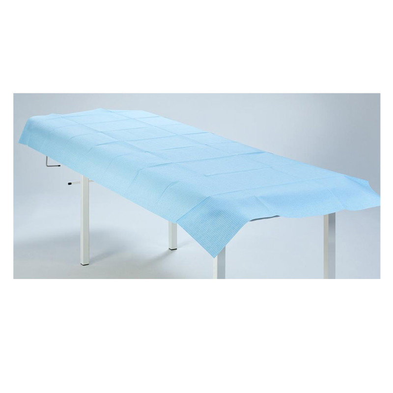 Prześcieradło jednorazowe 77cm x 210cm niebieskie podfoliowane 54g MedixPro 5szt