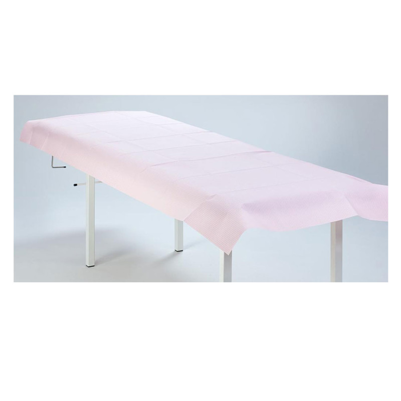 Prześcieradło jednorazowe 77cm x 210cm różowe podfoliowane 54g MedixPro 5szt