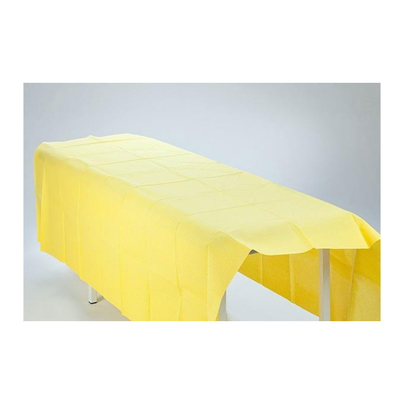 Prześcieradło jednorazowe 150cm x 210cm żółte podfoliowane 54g MedixPro 5szt