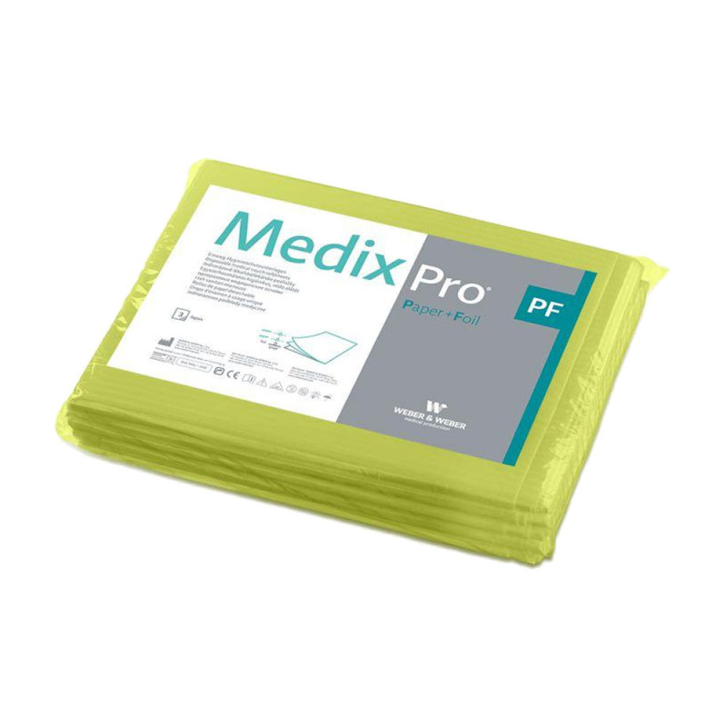 Prześcieradło jednorazowe 150cm x 210cm limonkowe podfoliowane 54g MedixPro 5szt
