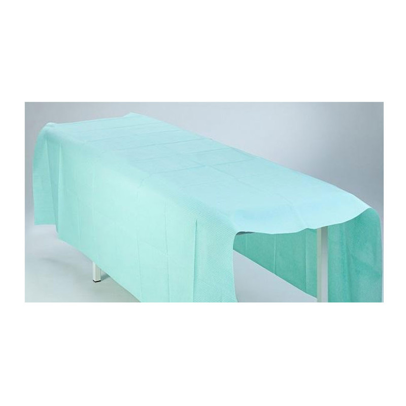 Prześcieradło jednorazowe 150cm x 210cm zielone podfoliowane 54g MedixPro 5szt