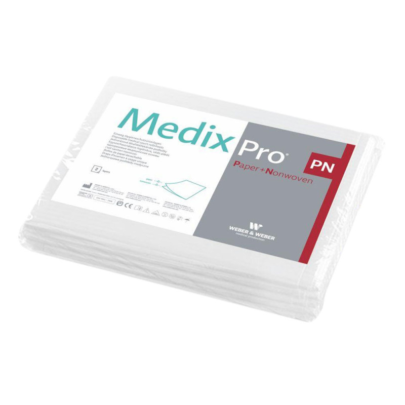 Prześcieradło jednorazowe 77cm x 210cm białe 40g MedixPro 10szt