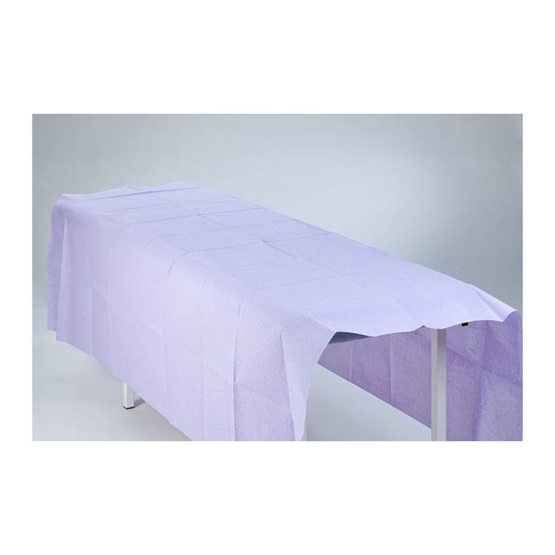 Prześcieradło jednorazowe 150cm x 210cm fioletowe podfoliowane 54g MedixPro 20szt
