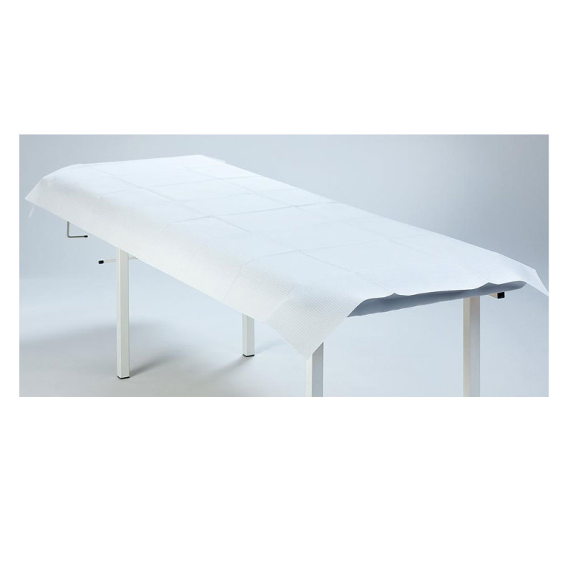 Prześcieradło jednorazowe 77cm x 210cm białe podfoliowane 54g MedixPro 40szt