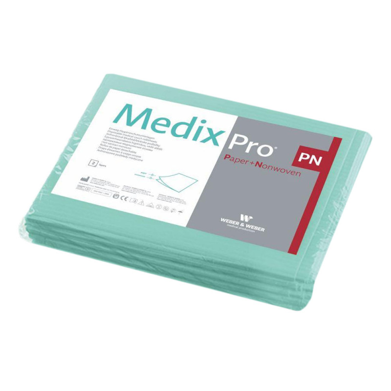 Prześcieradło jednorazowe 150cm x 210cm zielone 40g MedixPro 5szt