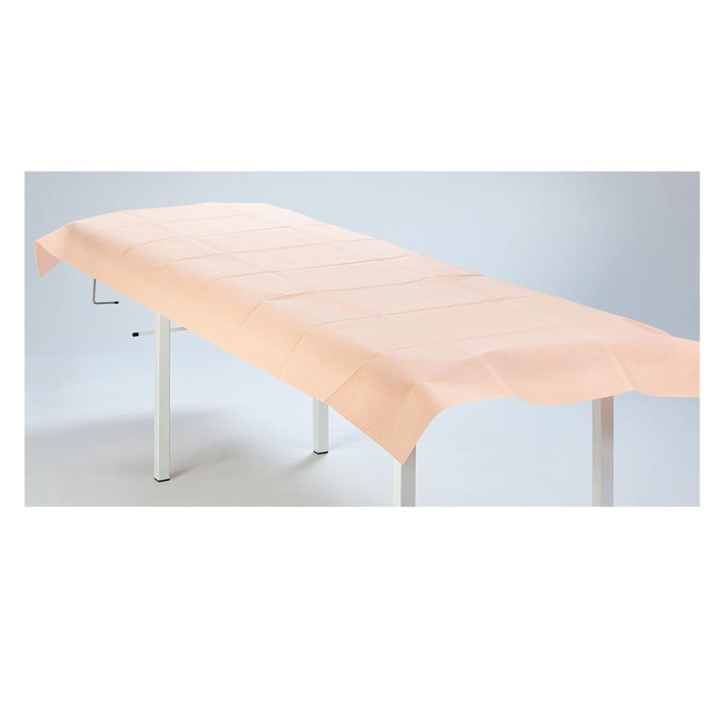 Prześcieradło jednorazowe 77cm x 210cm morelowe podfoliowane 54g MedixPro 40szt