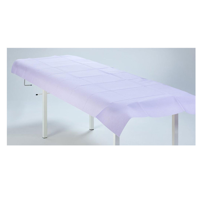 Prześcieradło jednorazowe 77cm x 210cm fioletowe podfoliowane 54g MedixPro 40szt