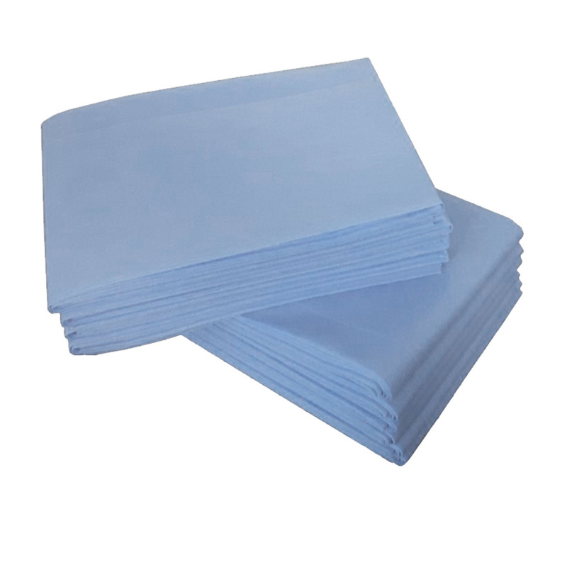 Prześcieradło jednorazowe 160cm x 210cm niebieskie włókninowe 17g 10szt x 10op