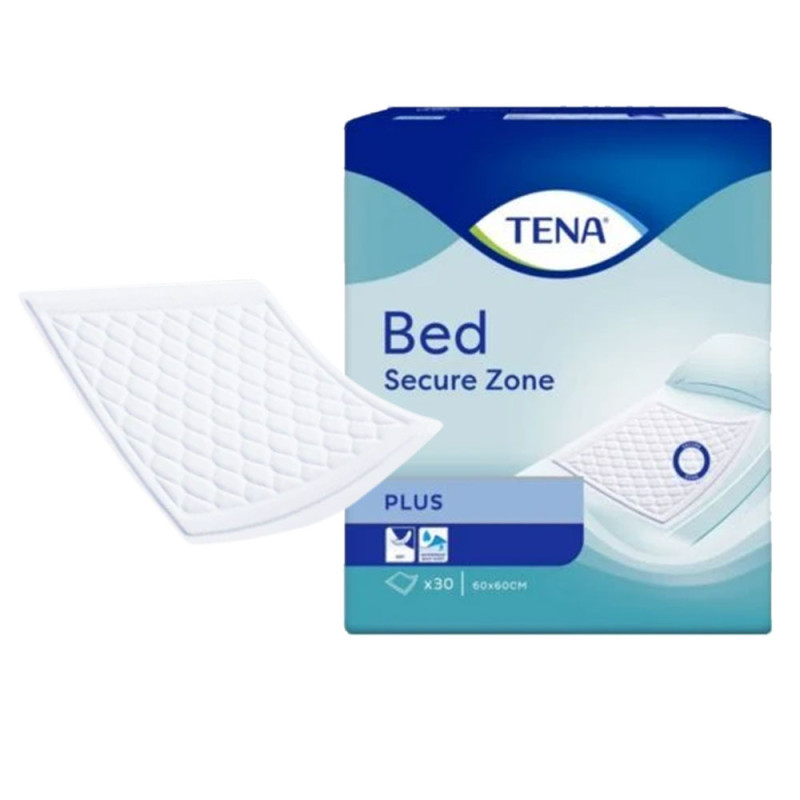 Podkład chłonny na łóżko 60cm x 60cm Tena Bed Plus 4op x 30 sztuk