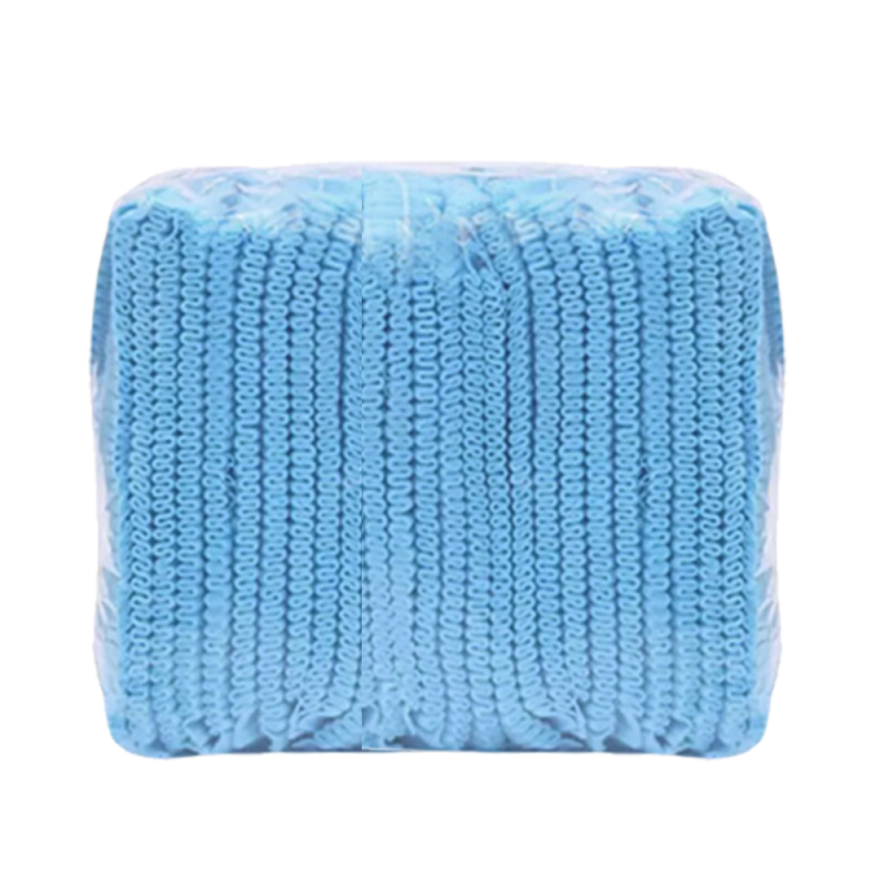 Czepek jednorazowy niebieski clip flizelina 12g 100szt