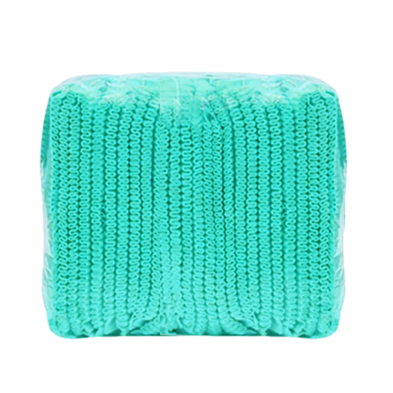 Czepek jednorazowy zielony clip flizelina 12g 100szt