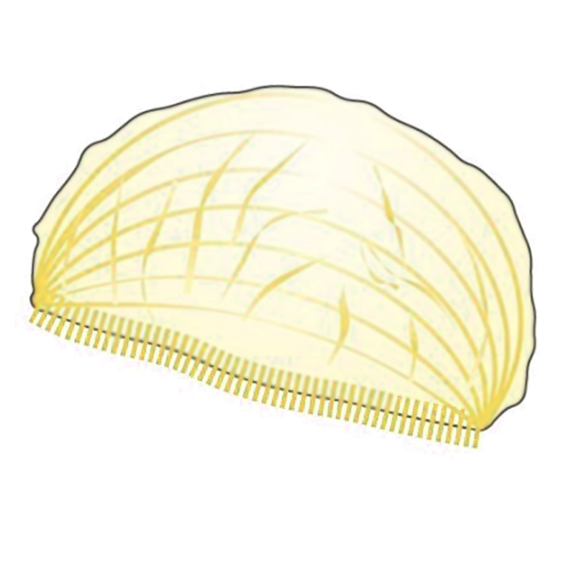 Czepek jednorazowy żółty clip flizelina 12g 100szt