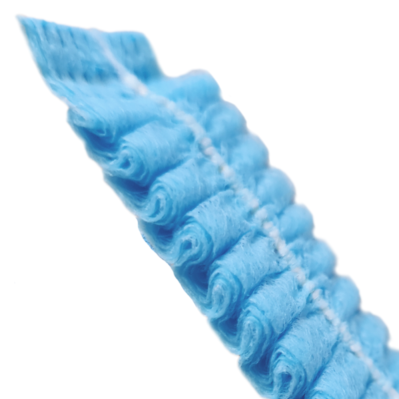 Czepki jednorazowe niebieskie clip flizelina 12g 100szt karton 20op