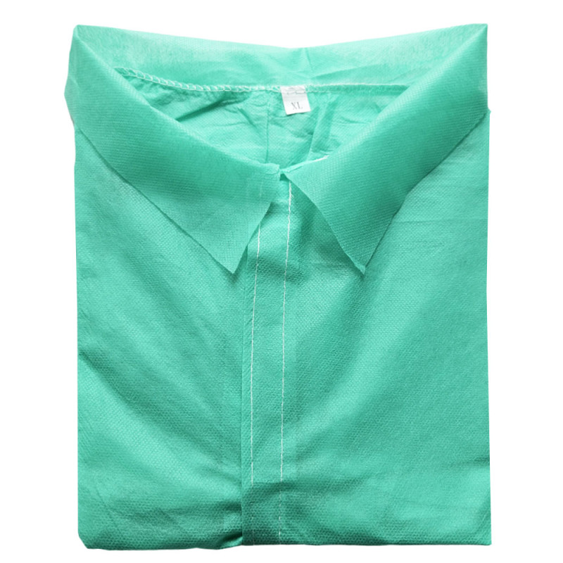 Fartuch jednorazowy zielony XXL na rzepy (flizelina 22g) 100szt