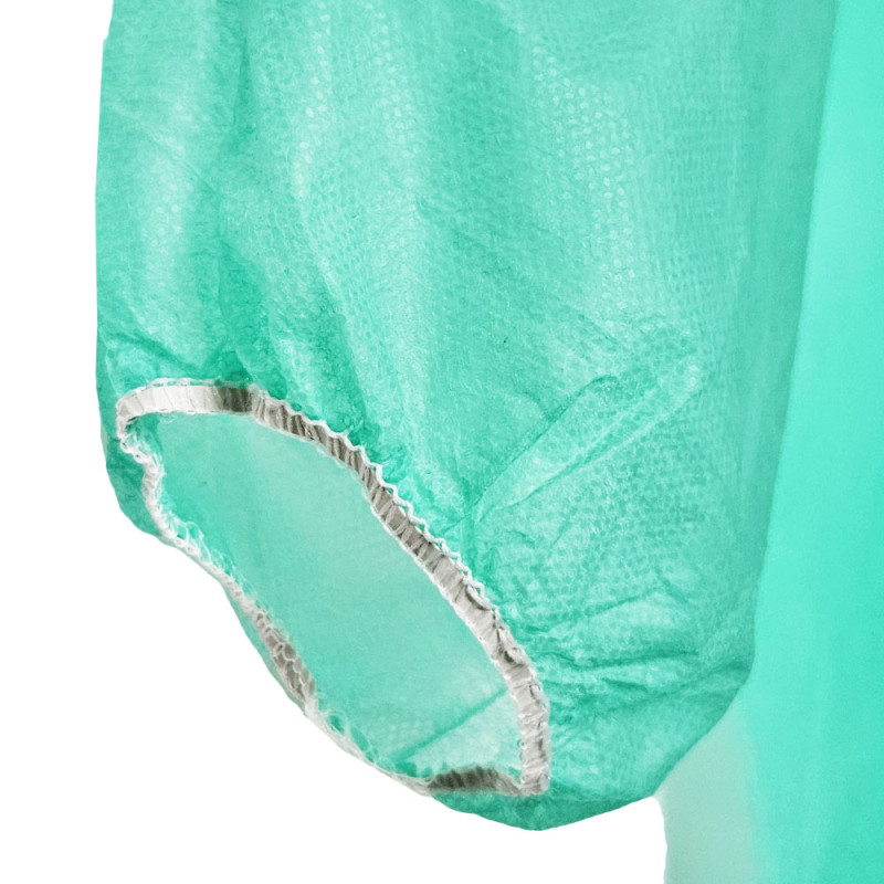 Fartuch jednorazowy zielony XL na rzepy (flizelina 22g) 1szt