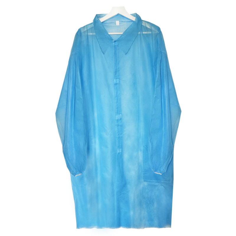 Fartuch jednorazowy niebieski XXXL na rzepy (flizelina 22g) 1szt