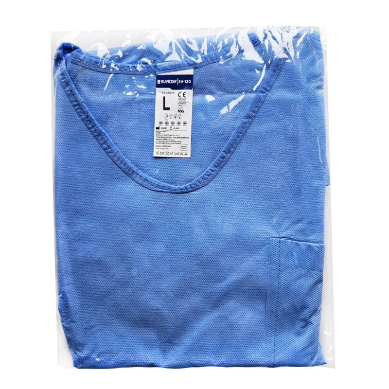 Ubranie chirurgiczne L jednorazowe SMS 40g z kieszeniami 1szt