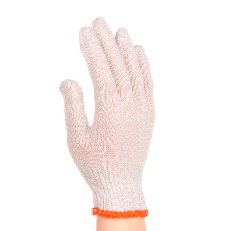 Bawełniana rękawica biała dziana rozmiar 9/10 12 par