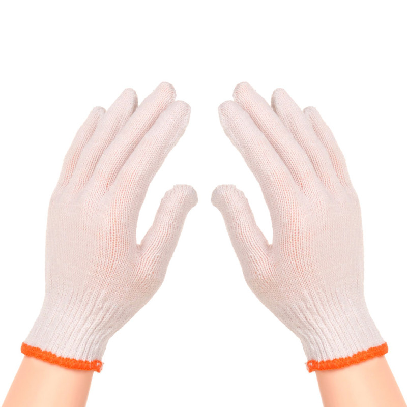 Bawełniana rękawica biała dziana rozmiar 9/10 600 par