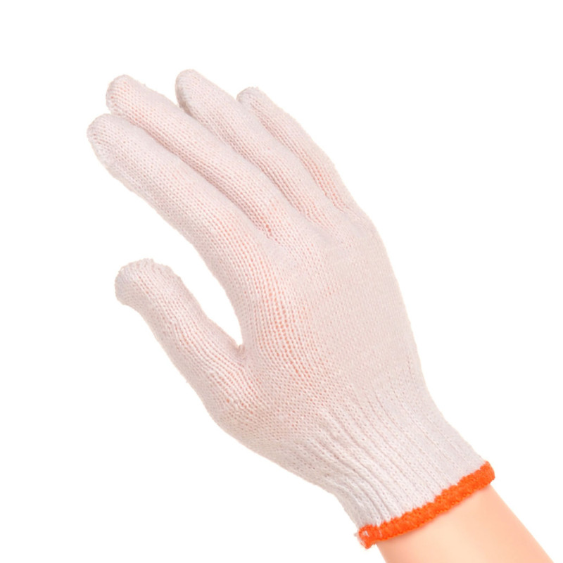 Bawełniana rękawica biała dziana rozmiar 9/10 600 par