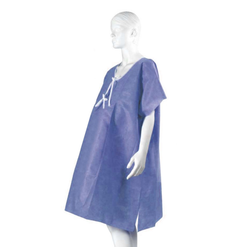 Koszula do porodu L/XL jednorazowa wiązany dekolt SMS 100szt